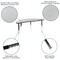Emma and Oliver 60" Half Circle Wave Flexible Collaborative Adjustable Height Activity Table